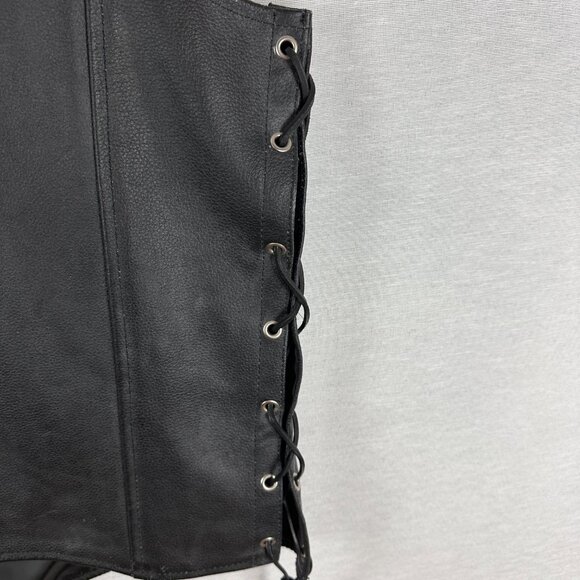 GENUINE LEATHER MOTORCYCLE VEST, ARD CHAMPS, SIZE 4XL, BLACK, 4 POCKET - Picture 6 of 8